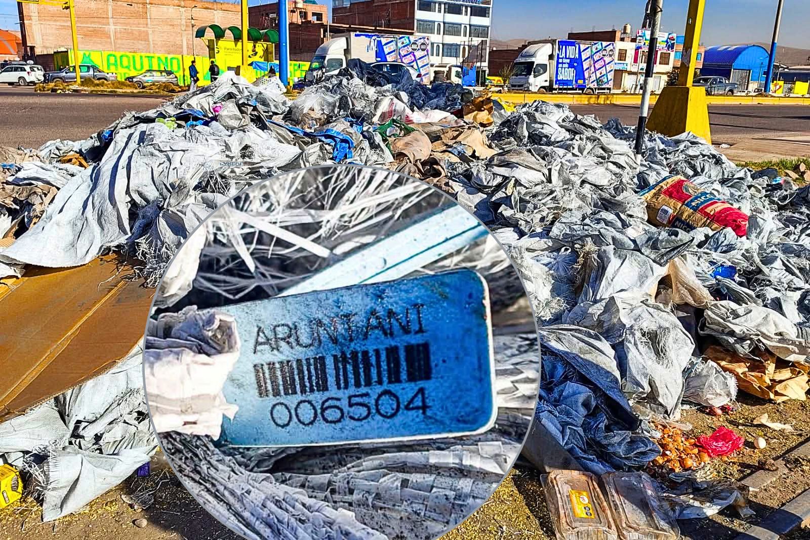 Hallan presuntos residuos tóxicos de minera Aruntani en la salida Puno de la ciudad de Juliaca